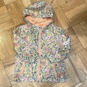 Toddler floral rain coat
